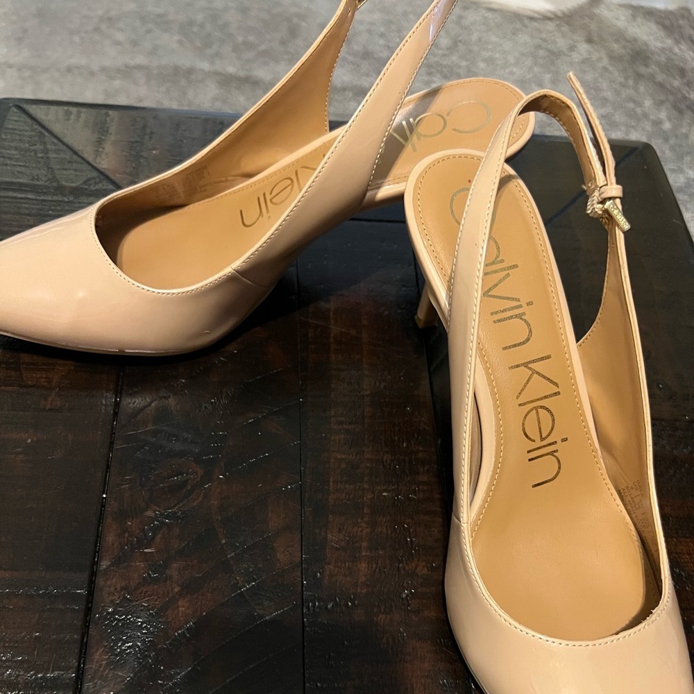 Womens Nude Calvin Klein Heels